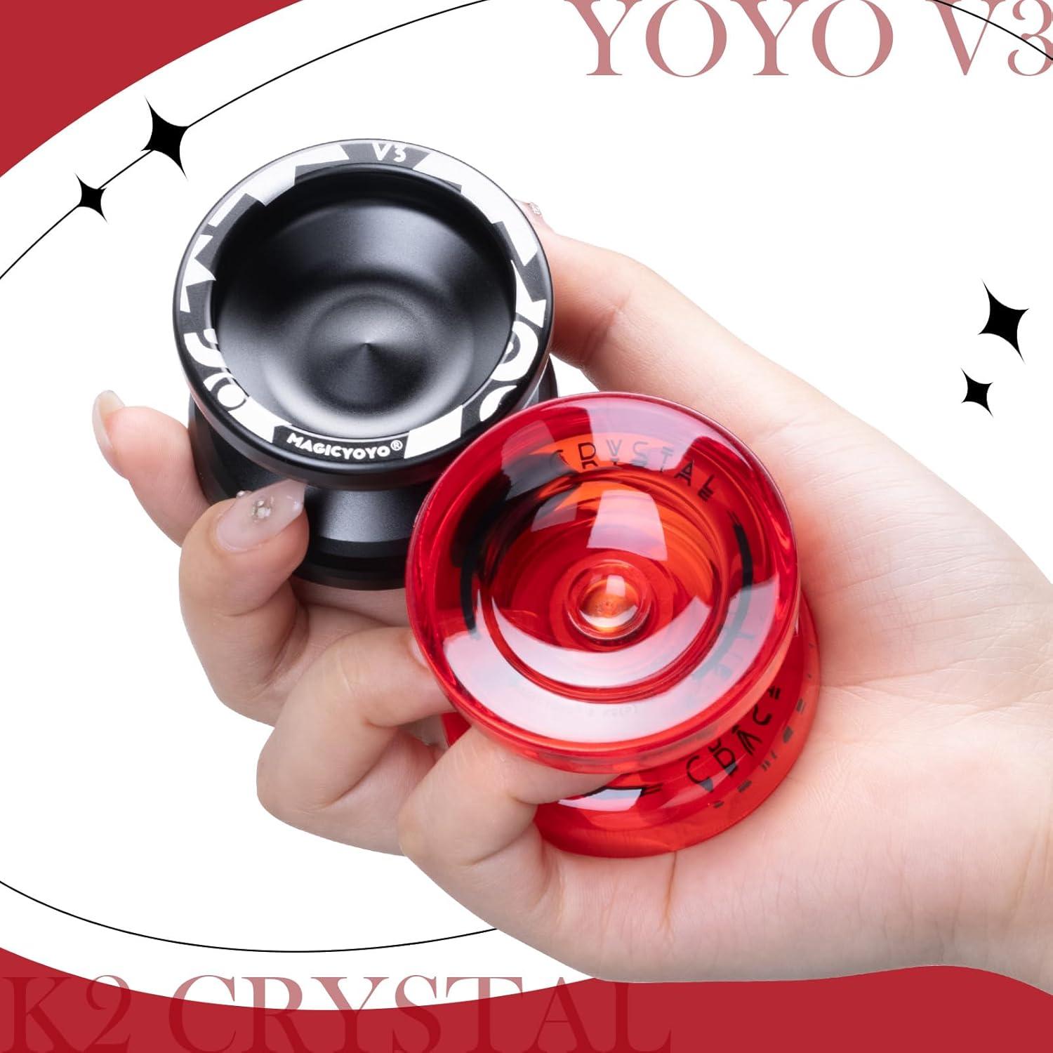 Yoyo 2 Pack SHUNGRU V3 Negro y K2 Rojo para Niños