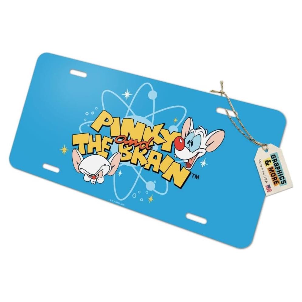 Placa de Licencia de Metal Pinky y el Cerebro - Graphics & More