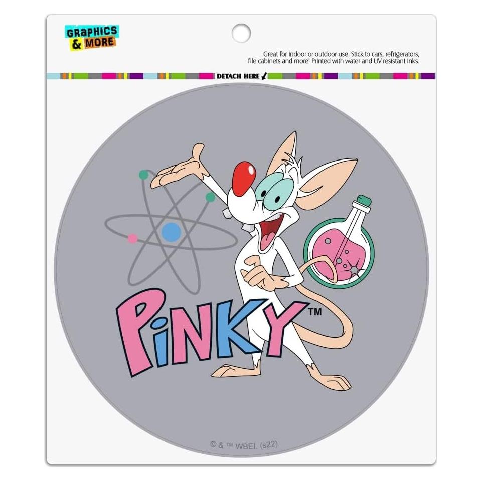 Imán Pinky y el Cerebro 14cm Vinilo Gráfico Automotriz