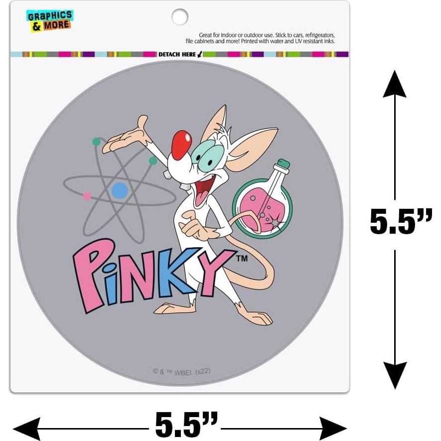 Imán Pinky y el Cerebro 14cm Vinilo Gráfico Automotriz
