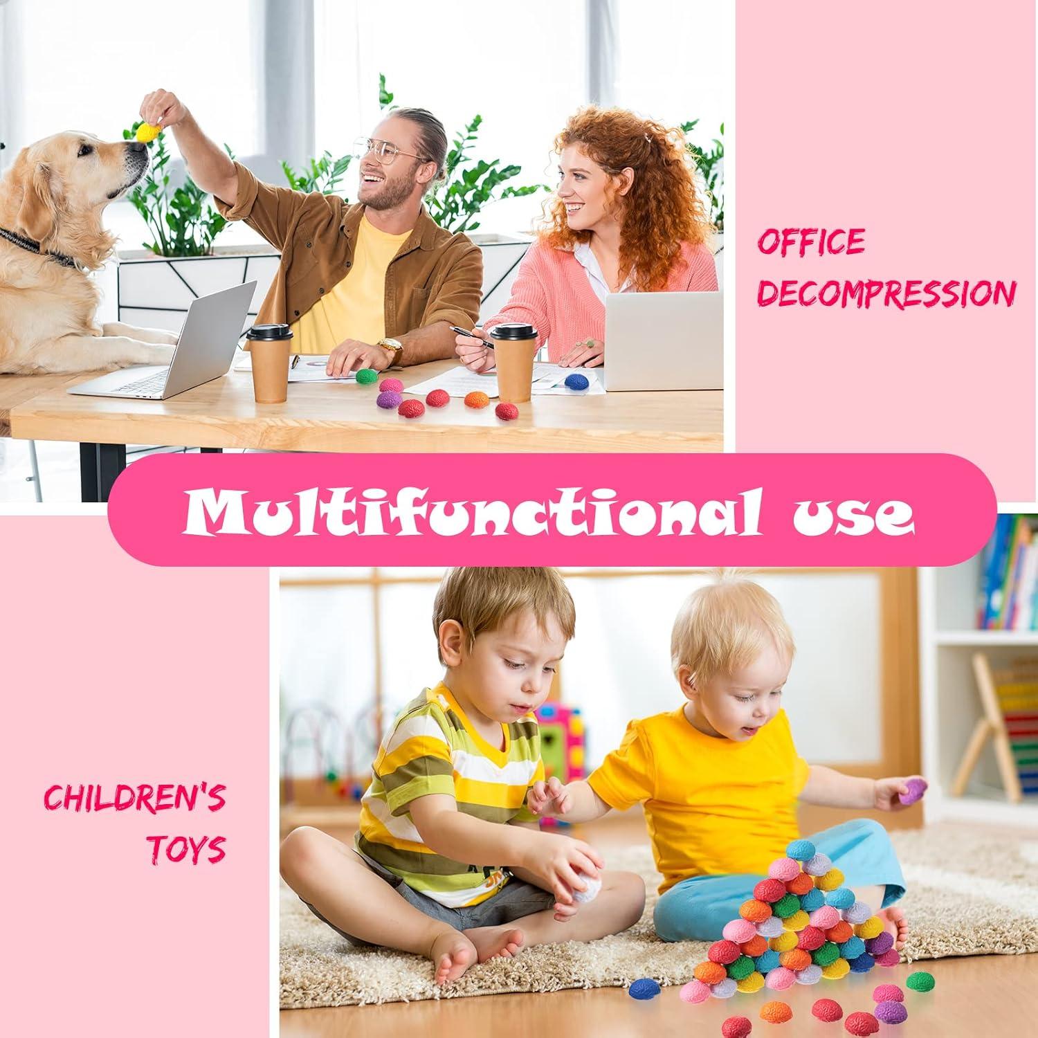 60 Bolas de Estrés Cerebral PU Civaner para Adultos y Adolescentes