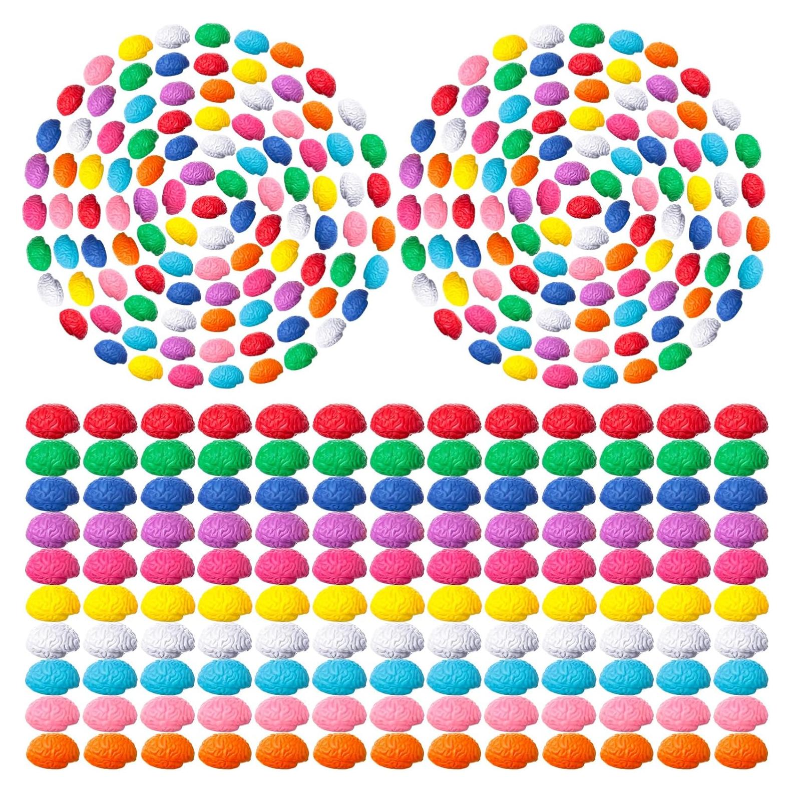Bolas de Estrés en Forma de Cerebro Lenwen - 200 Pcs 4 cm