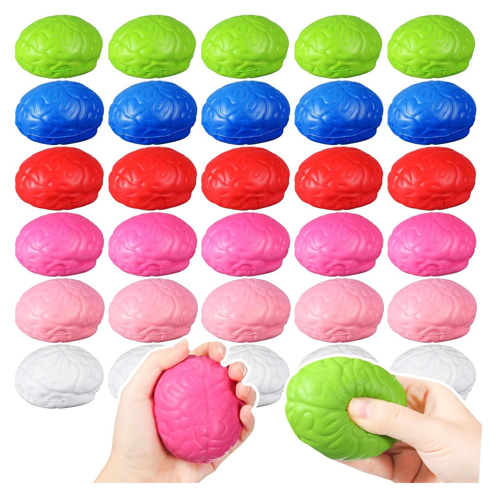 30 Pelotas de Estrés Cerebral Jenaai 7 cm Alivio Ansiedad