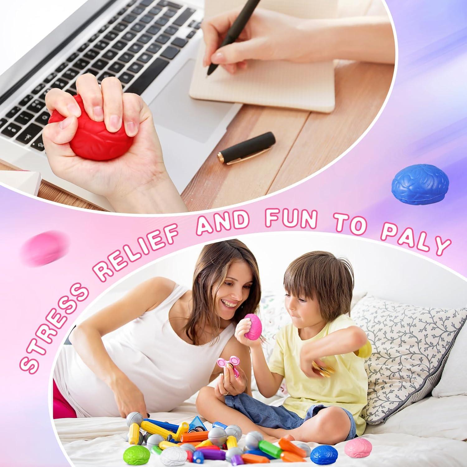 30 Pelotas de Estrés Cerebral Jenaai 7 cm Alivio Ansiedad