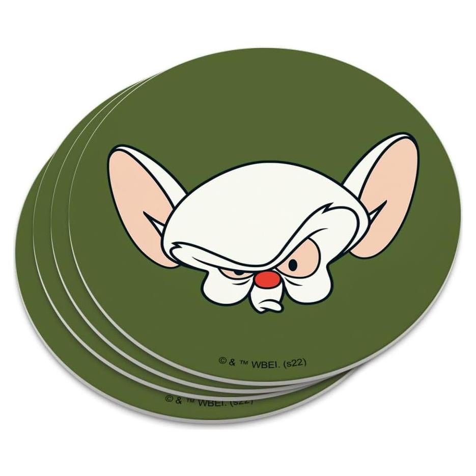 Juego de Posavasos Pinky y el Cerebro - 4 Piezas Multicolor