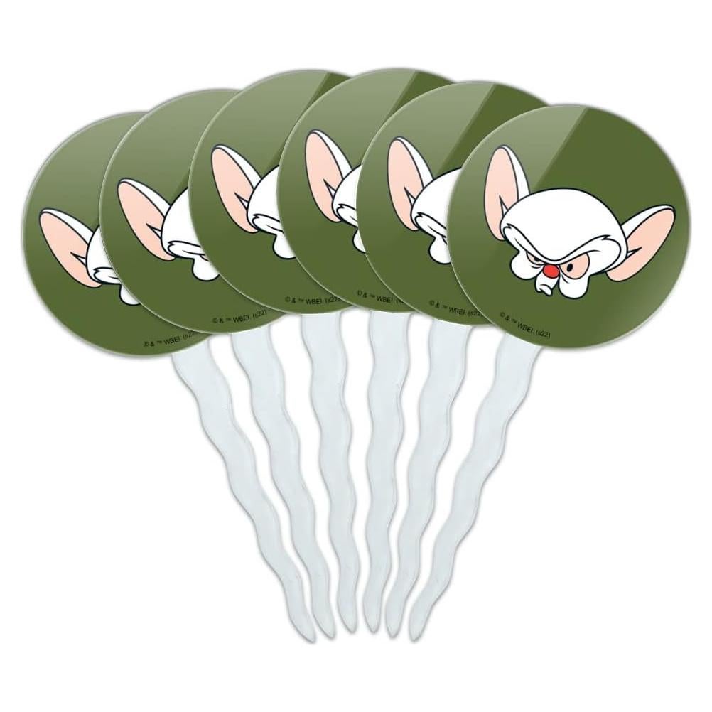 Picks de Cupcake Pinky y El Cerebro - Set de 6 - Graphics & More