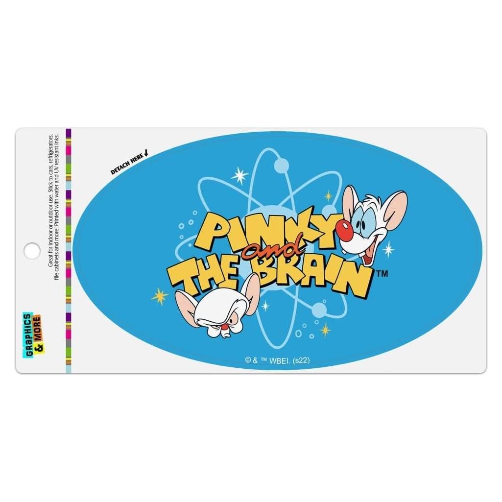 Imán Ovalado Pinky y el Cerebro 17.8x10.2cm Graphics & More