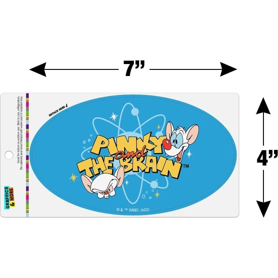 Imán Ovalado Pinky y el Cerebro 17.8x10.2cm Graphics & More