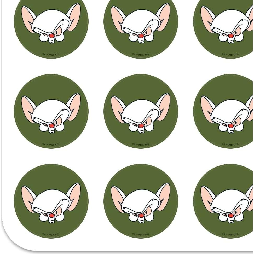 Pegatinas Transparentes Pinky y el Cerebro - 50 Unidades