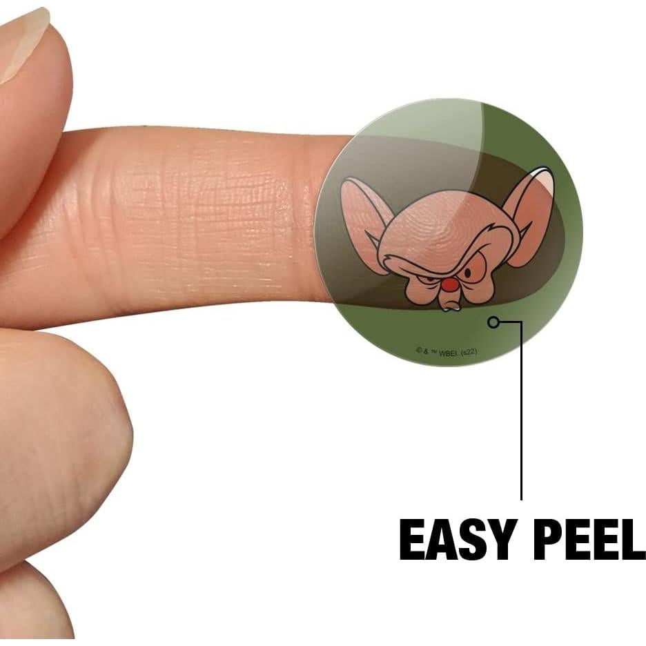 Pegatinas Transparentes Pinky y el Cerebro - 50 Unidades