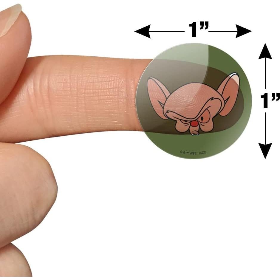 Pegatinas Transparentes Pinky y el Cerebro - 50 Unidades