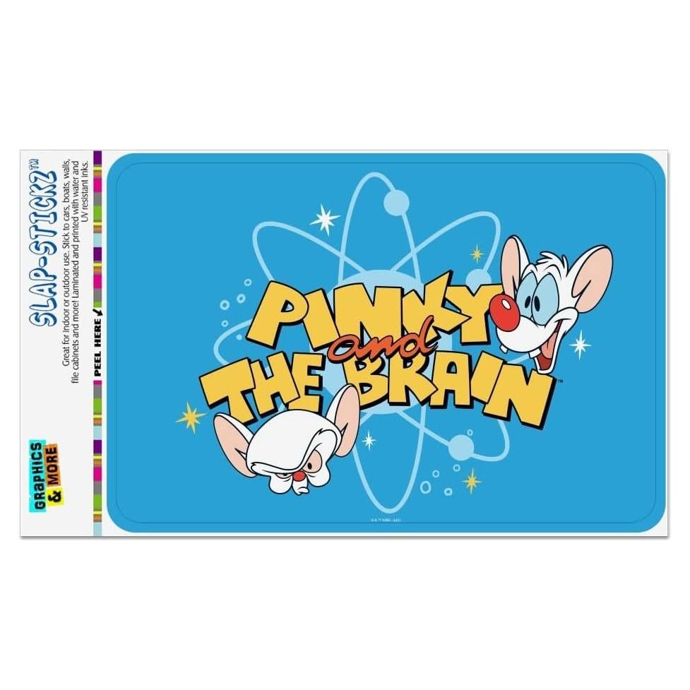 Adhesivo Decorativo Pinky y el Cerebro 15.24x10.16cm