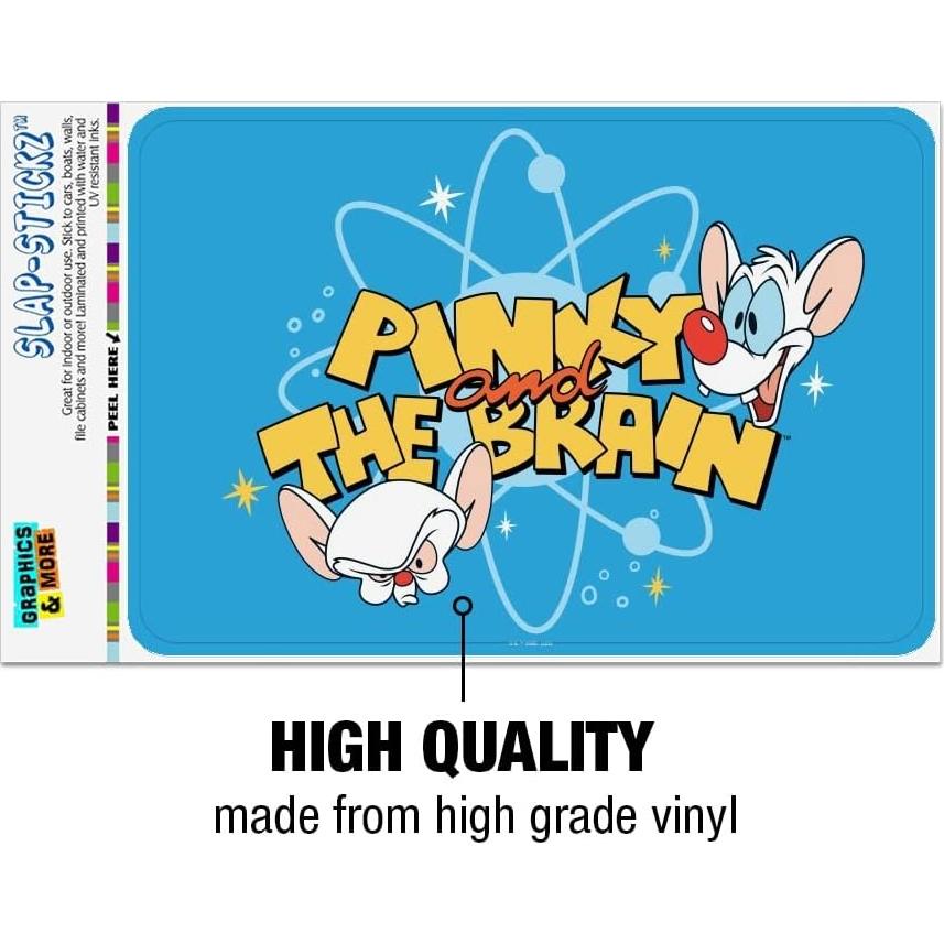 Adhesivo Decorativo Pinky y el Cerebro 15.24x10.16cm