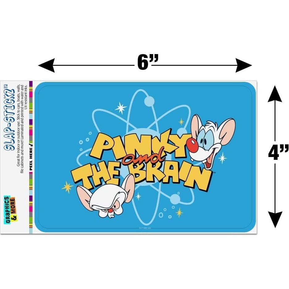 Adhesivo Decorativo Pinky y el Cerebro 15.24x10.16cm