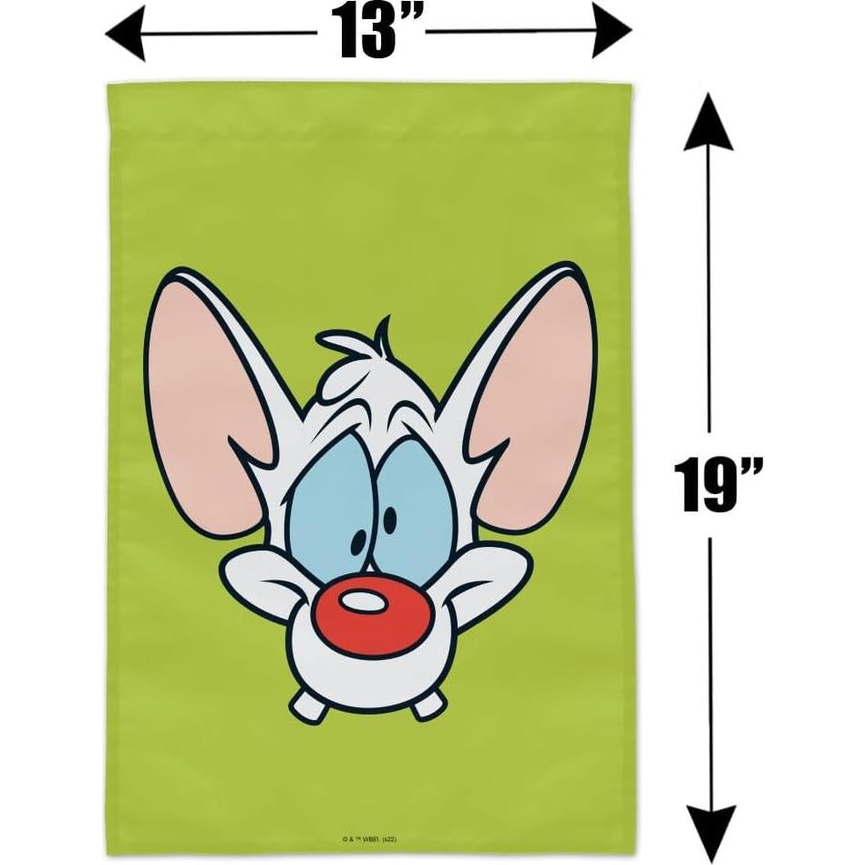 Bandera de Jardín Pinky y el Cerebro 48x33cm Doble Cara