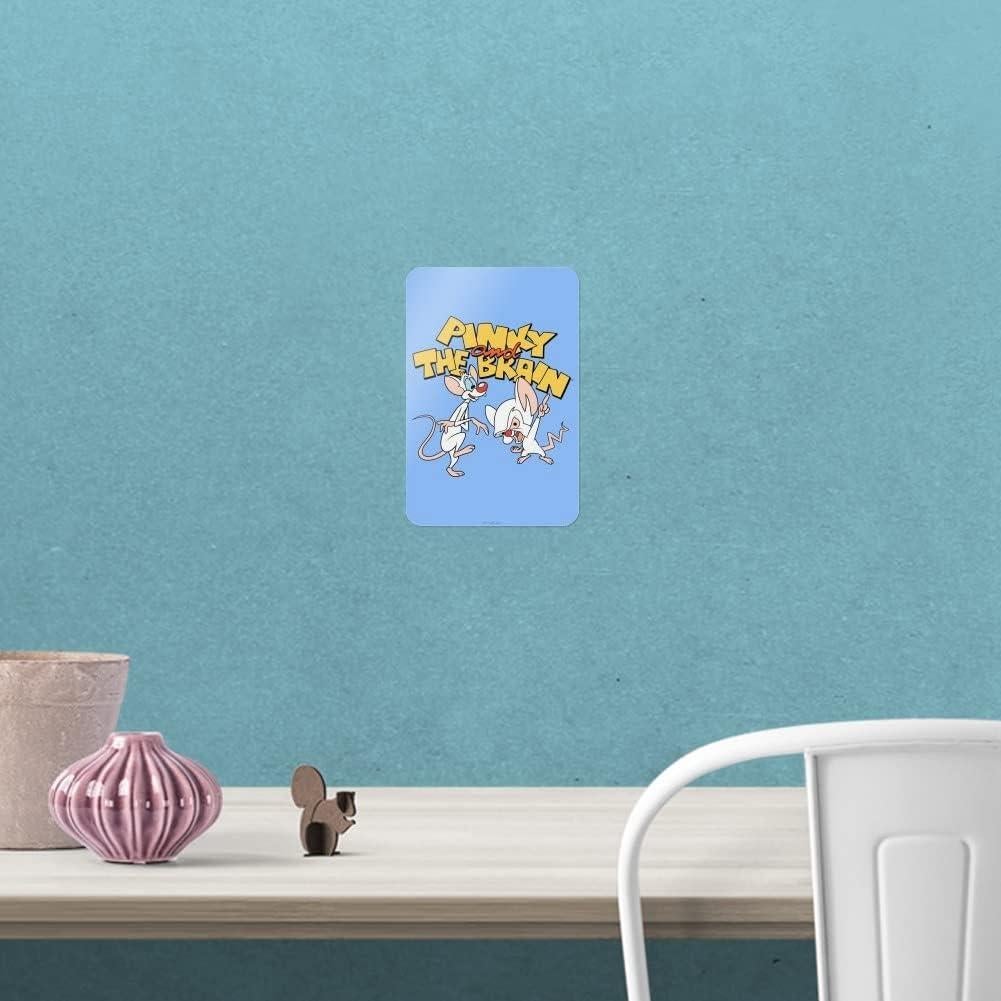 Adhesivo Decorativo Pinky y Cerebro 15.24x10.16 cm