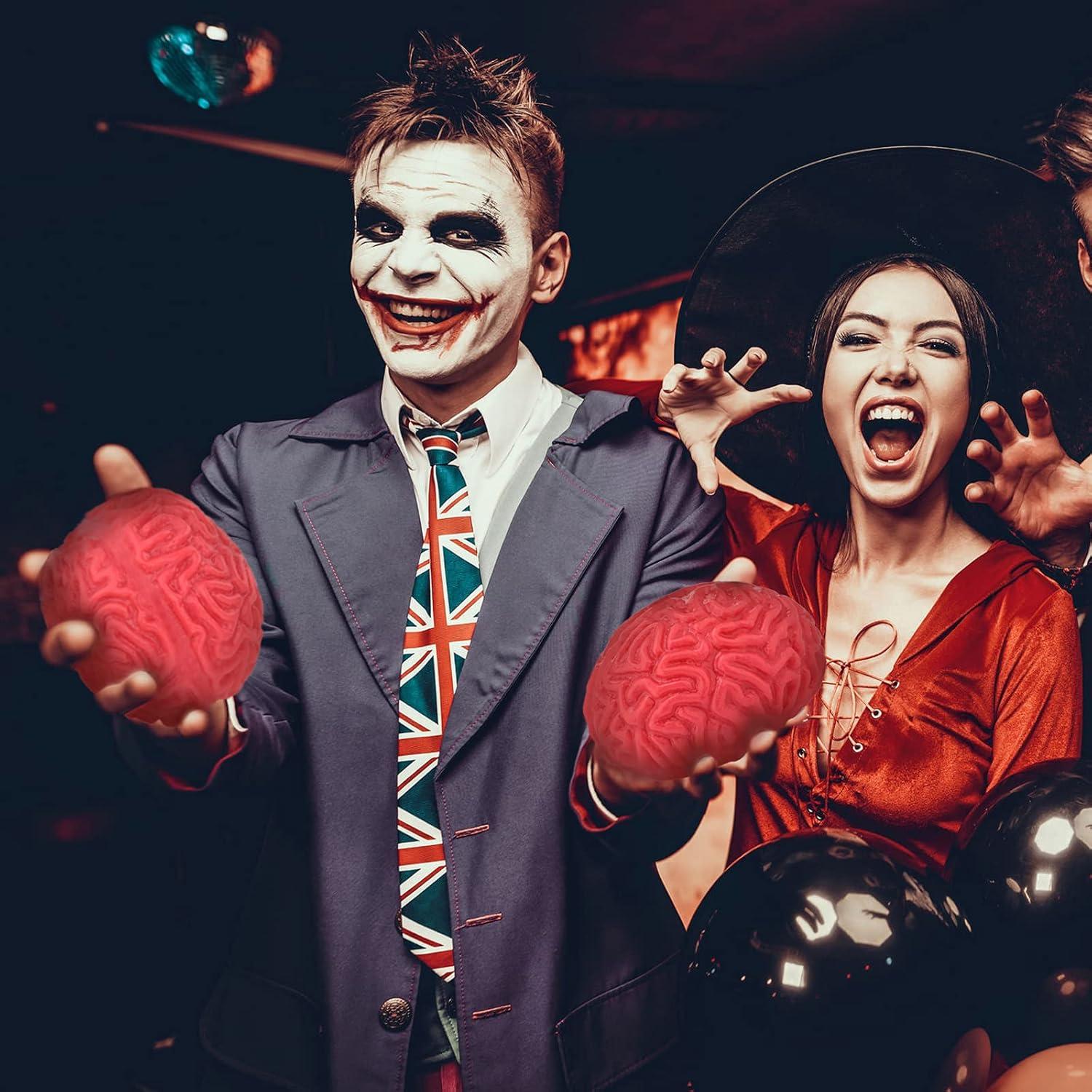 12 Pelotas Antiestrés Zhanmai Cerebrales 6 cm Rojas