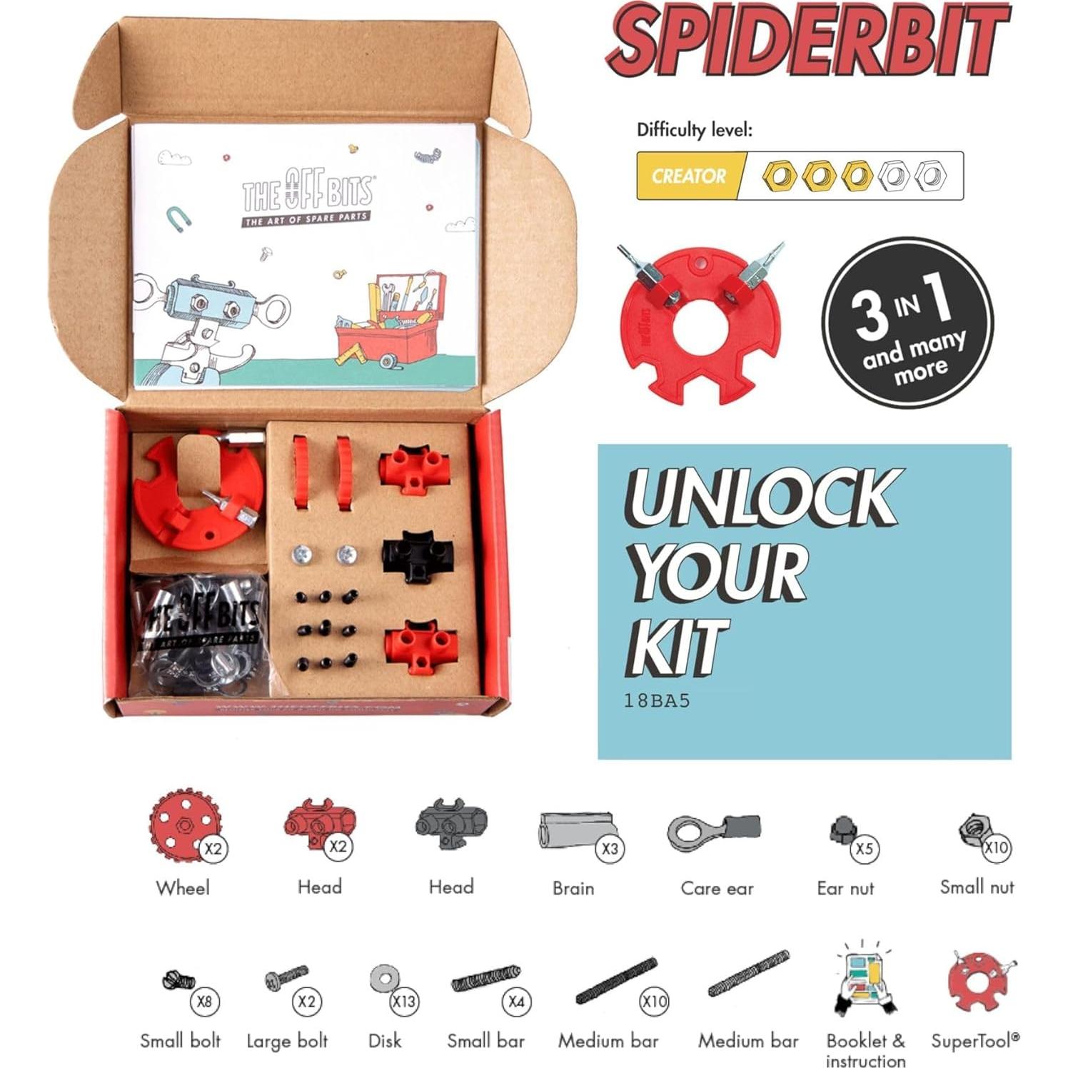 Juego de Construcción The Off Bits Araña Roja - Juguetes STEM 6+