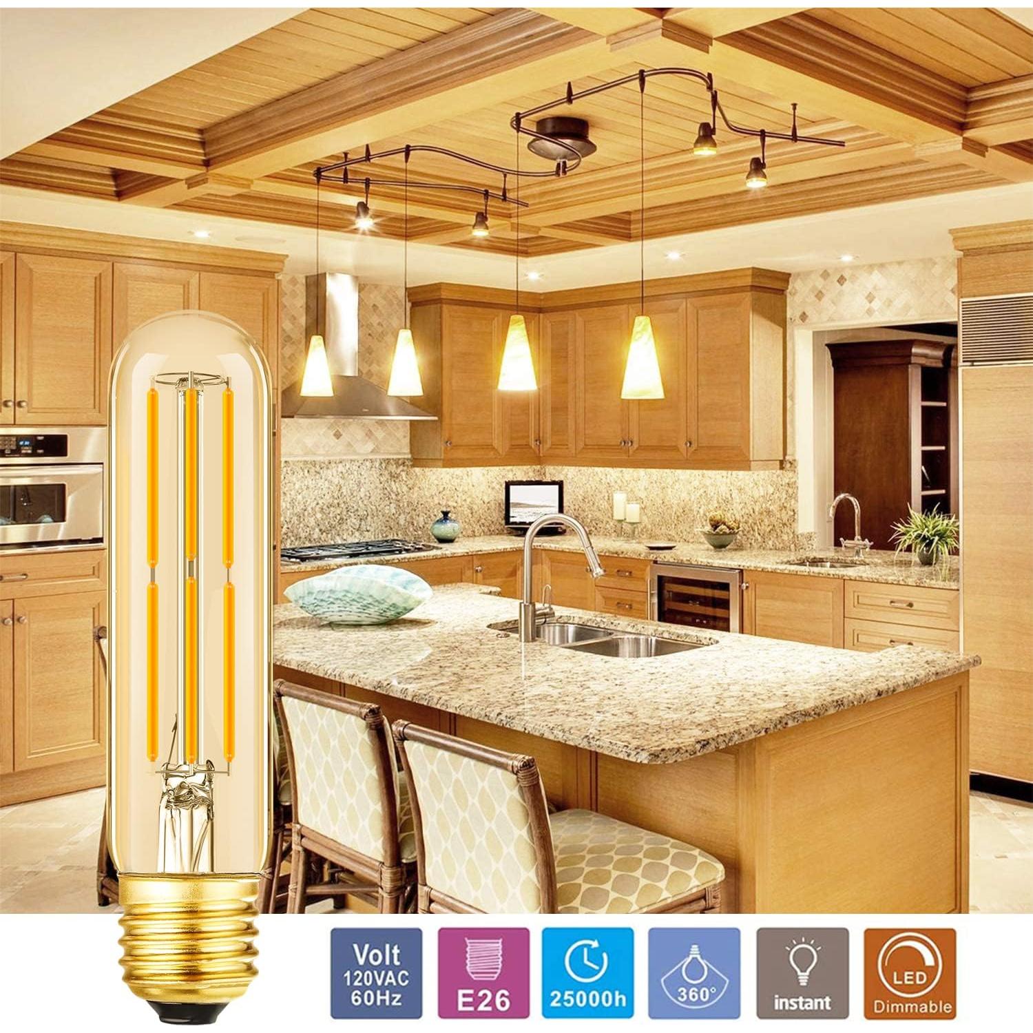 Bombilla LED Dimmable E26 6W 2700K Ámbar 3 Pack