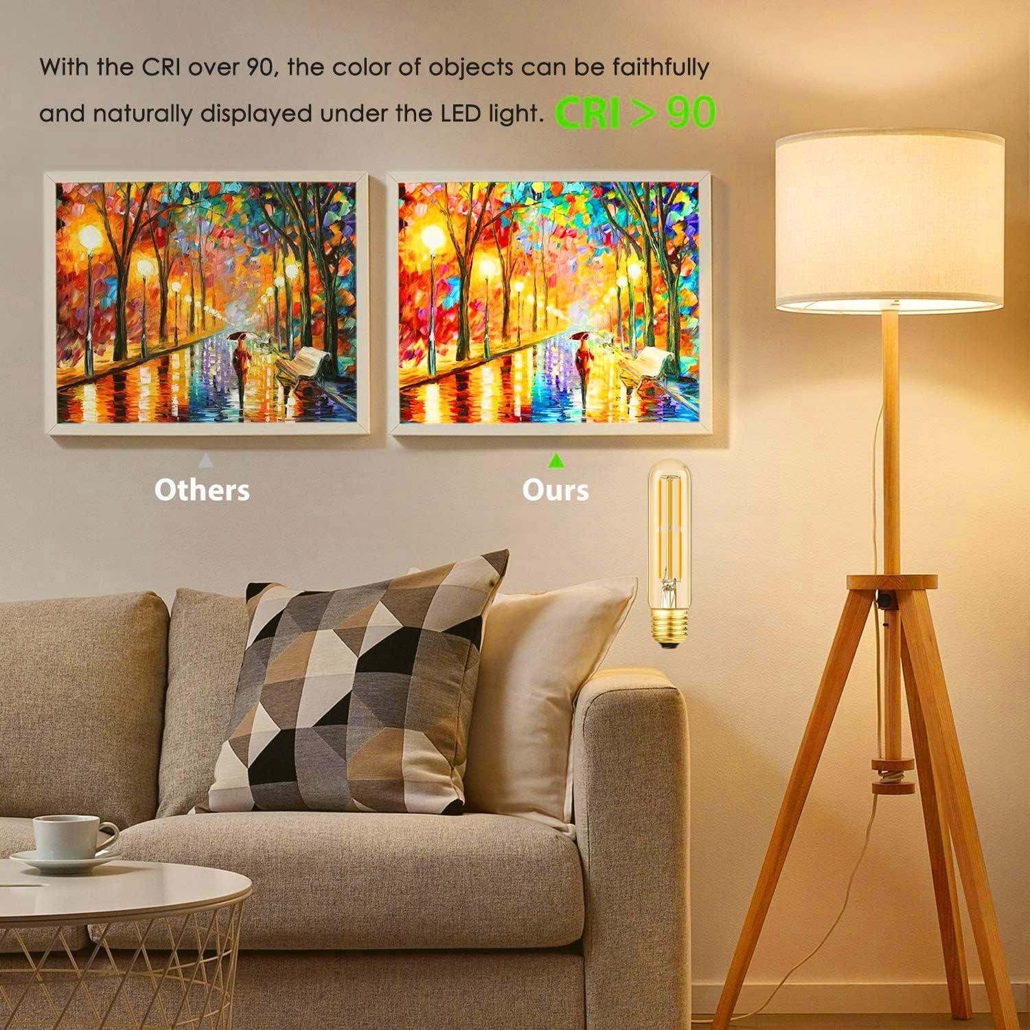 Bombilla LED Dimmable E26 6W 2700K Ámbar 3 Pack