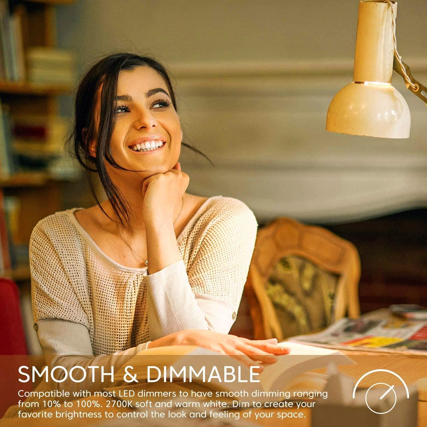 Bombilla LED Dimmable E26 6W 2700K Ámbar 3 Pack