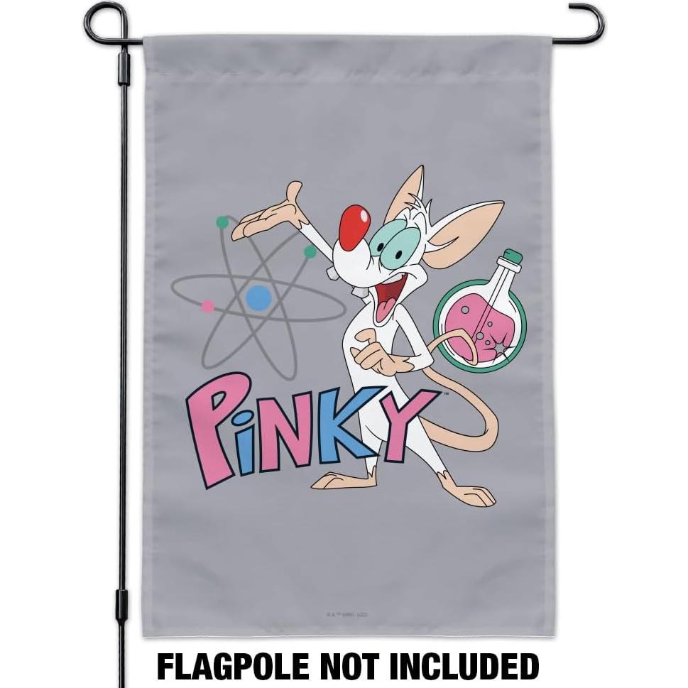 Bandera de Jardín Pinky y El Cerebro 48x33cm Doble Cara