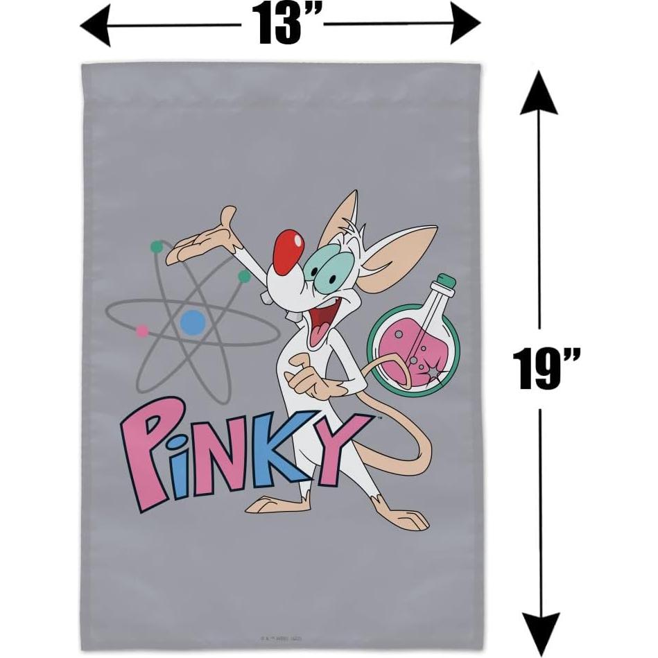Bandera de Jardín Pinky y El Cerebro 48x33cm Doble Cara