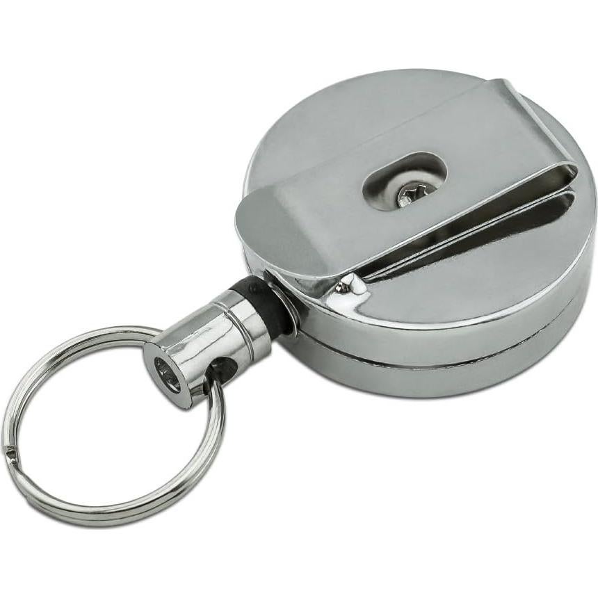 Portaetiquetas retráctil metal Pinky y Cerebro 0.76m