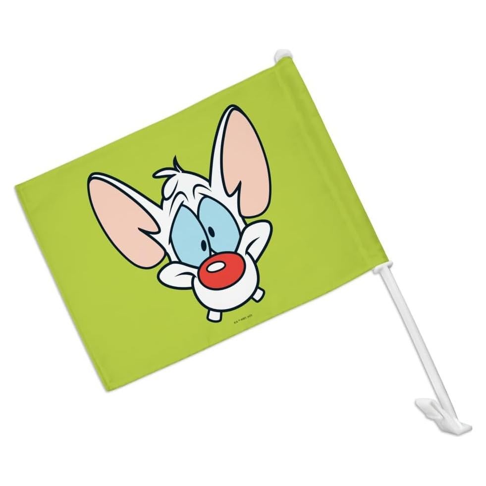 Bandera de Coche Pinky y el Cerebro con Poste 48cm