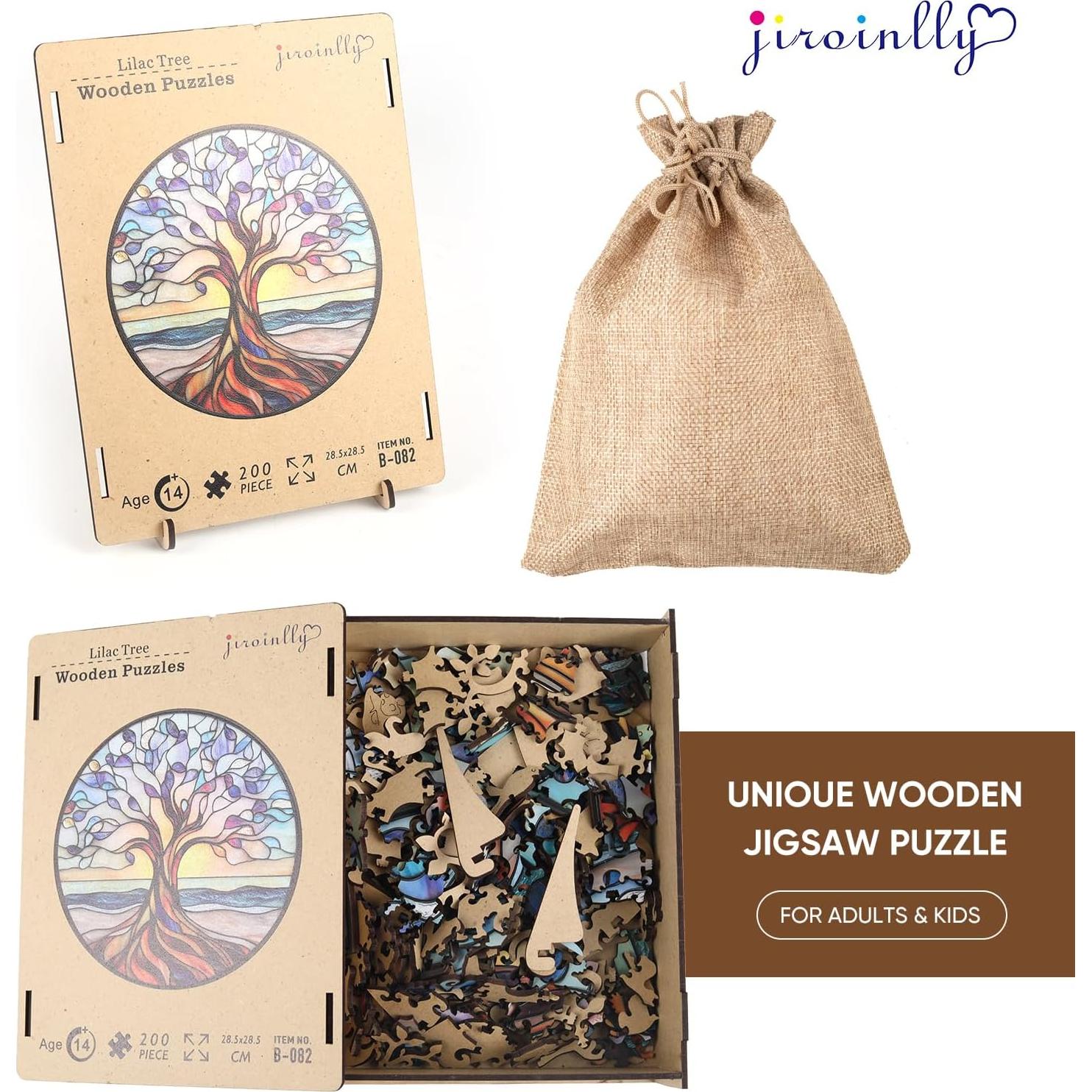 Rompecabezas de Madera 200 Piezas Jiroinlly Árbol de la Vida 28.4cm