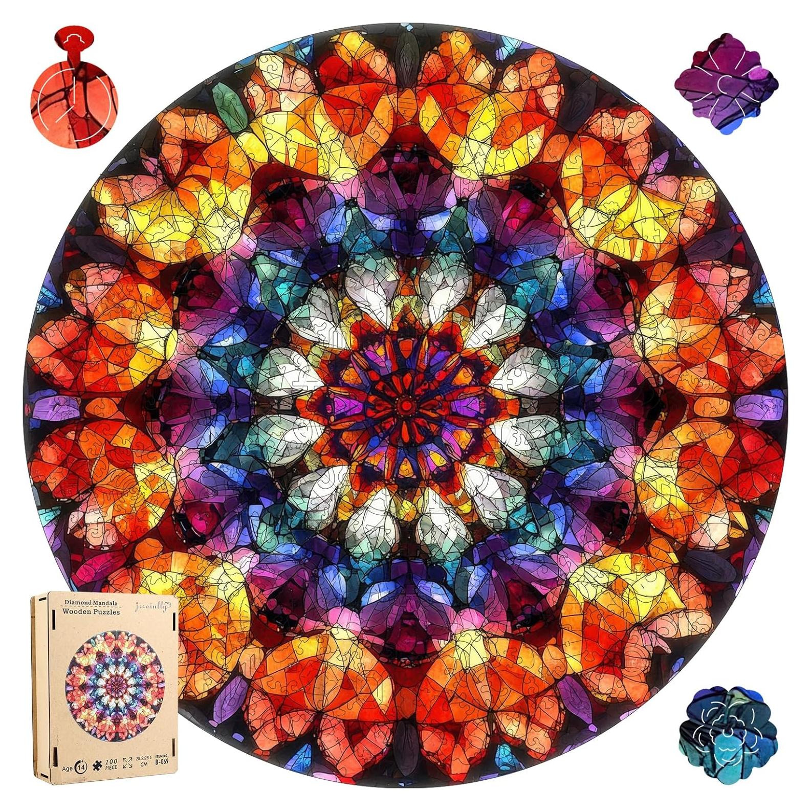 Rompecabezas de Madera Jiroinlly 500 Pzs Mandala 42.4 cm