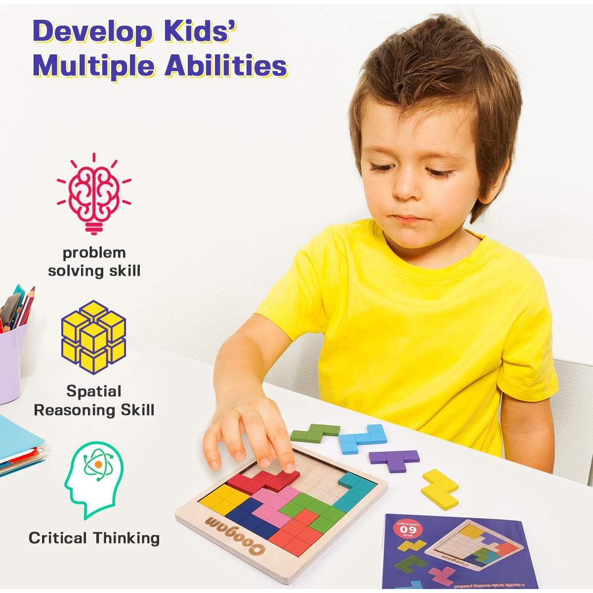 Rompecabezas de Madera Coogam 3D con 60 Desafíos - Juguete Educativo