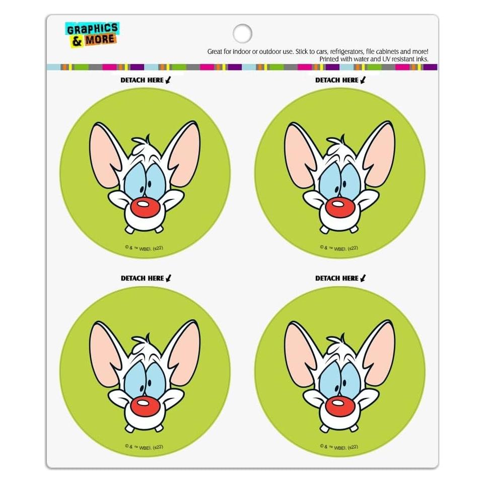 Conjunto de Imanes de Vinilo Pinky y El Cerebro - 4 Piezas