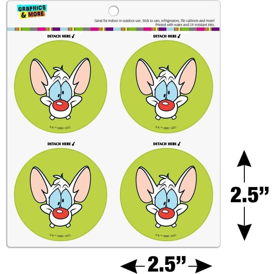 Conjunto de Imanes de Vinilo Pinky y El Cerebro - 4 Piezas