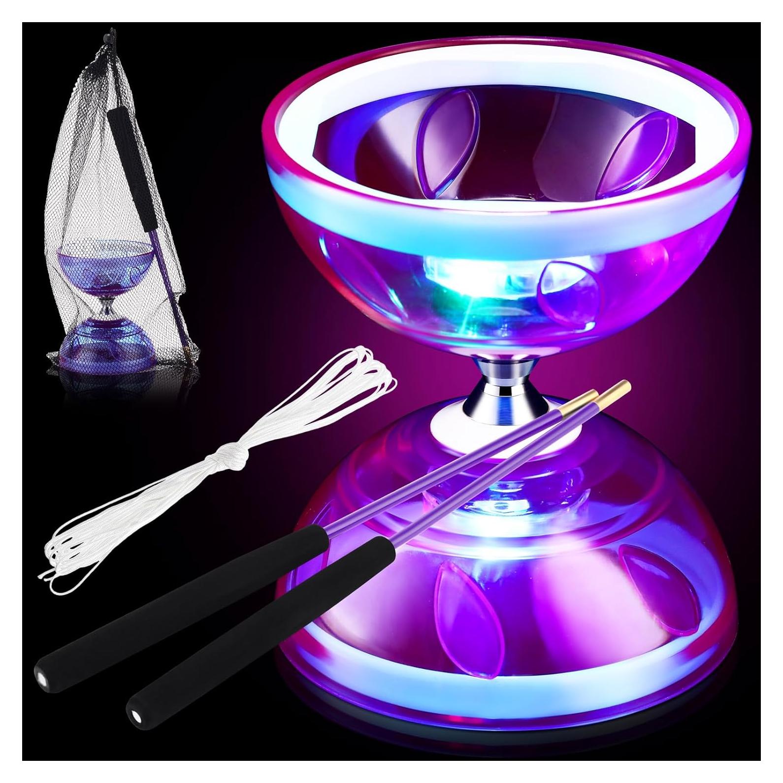 Diabolo Chino LED Simgoing 15 cm con varitas y cuerda