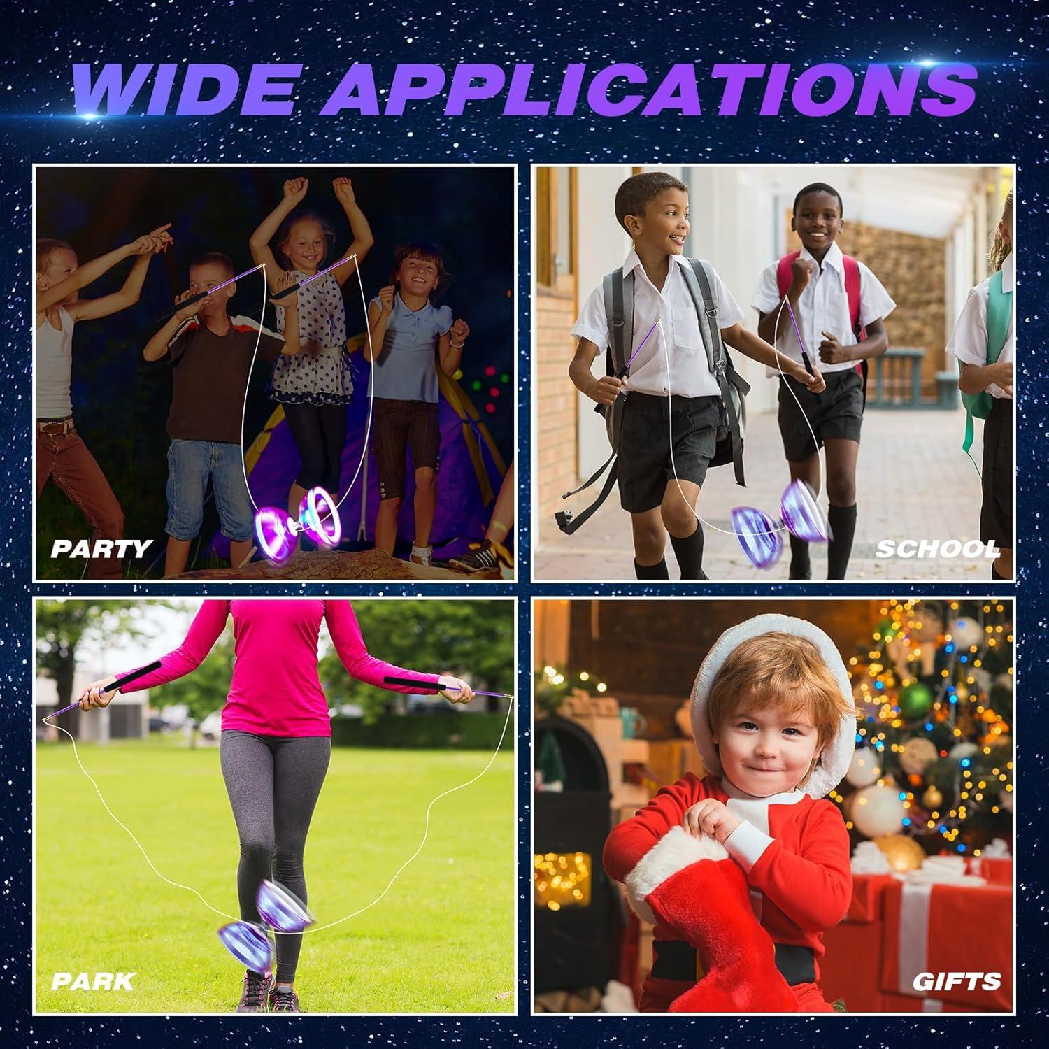 Diabolo Chino LED Simgoing 15 cm con varitas y cuerda