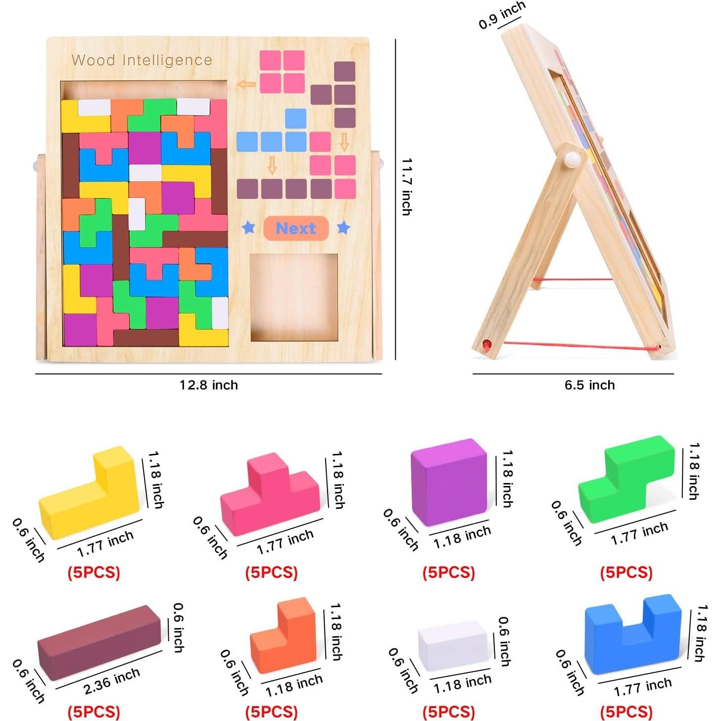 Rompecabezas de Madera FFTROC 40 Piezas para Niños 3-10 Años