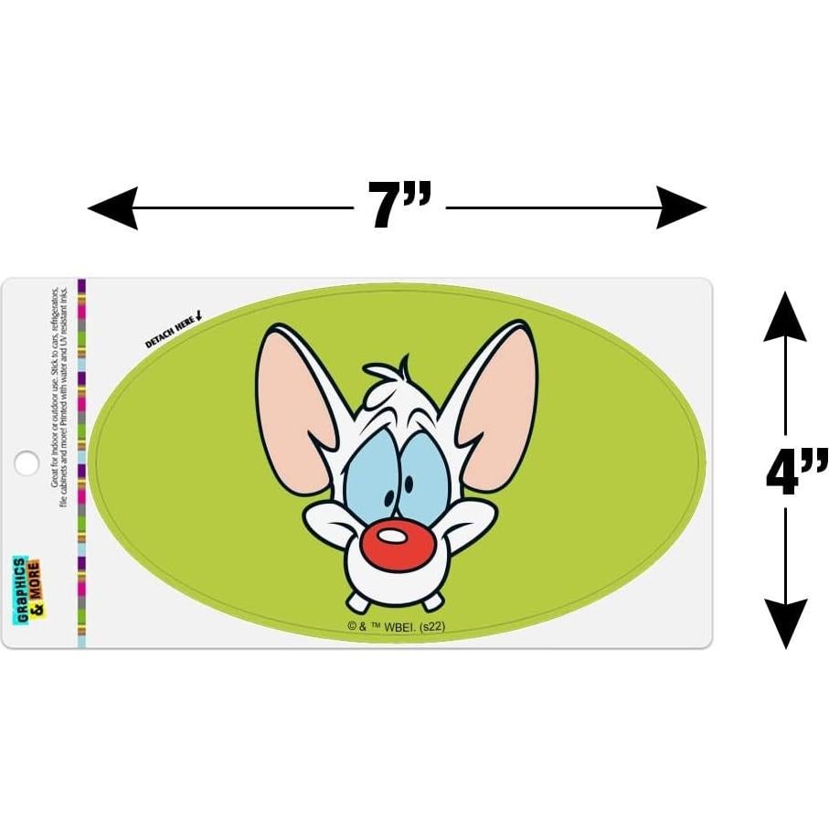 Imán Ovalado Pinky y El Cerebro - Graphics & More 17.8x10.2cm