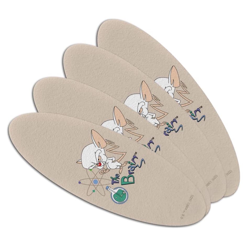 Juego de 4 Limadoras de Uñas Ovaladas Pinky y El Cerebro