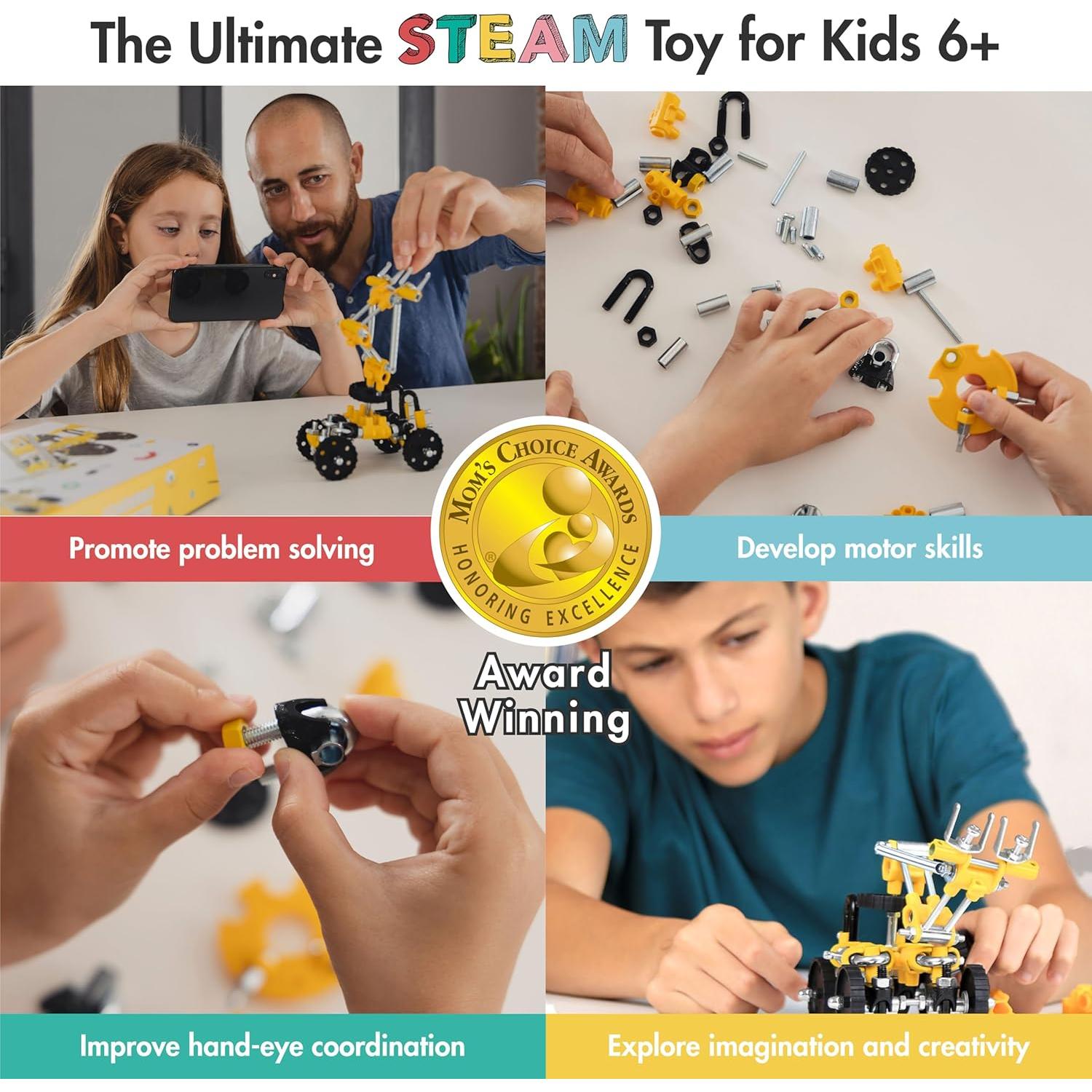 El OffBits Excavadora LoaderBit 150 Piezas Juguete STEM