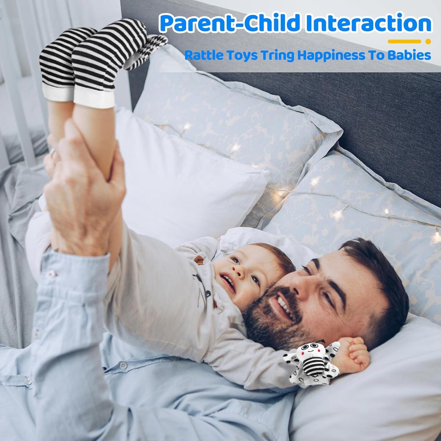 Juguetes Sensoriales para Bebés AJsupojouet - 4 Piezas Animales