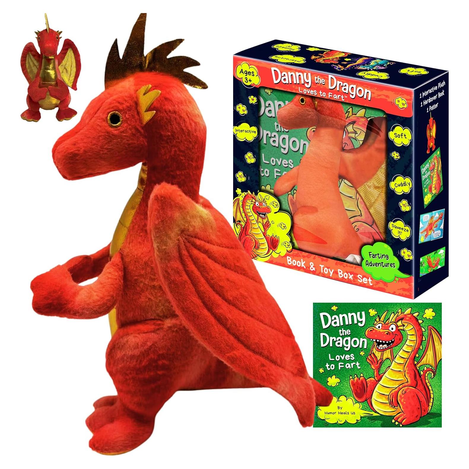 Danny the Dragon Interactive Farting Toy Book Gift Box Set