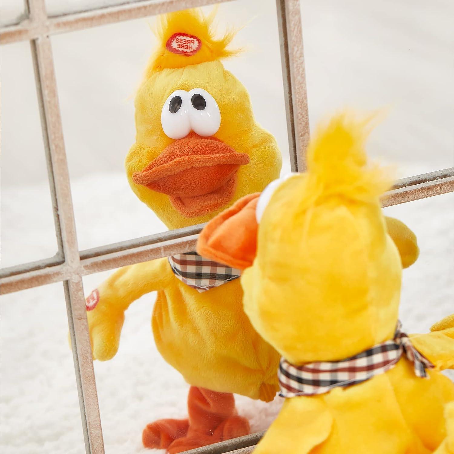 Juguete Electrónico de Pato de Peluche Houwsbaby Amarillo 38 cm