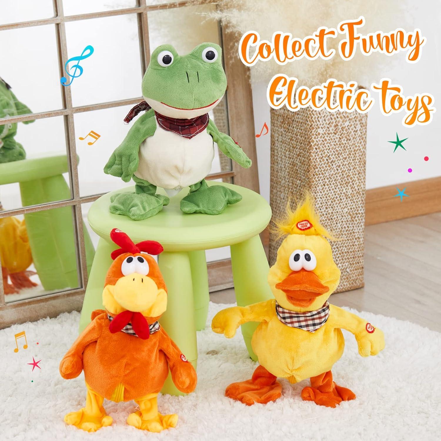 Juguete Electrónico de Pato de Peluche Houwsbaby Amarillo 38 cm