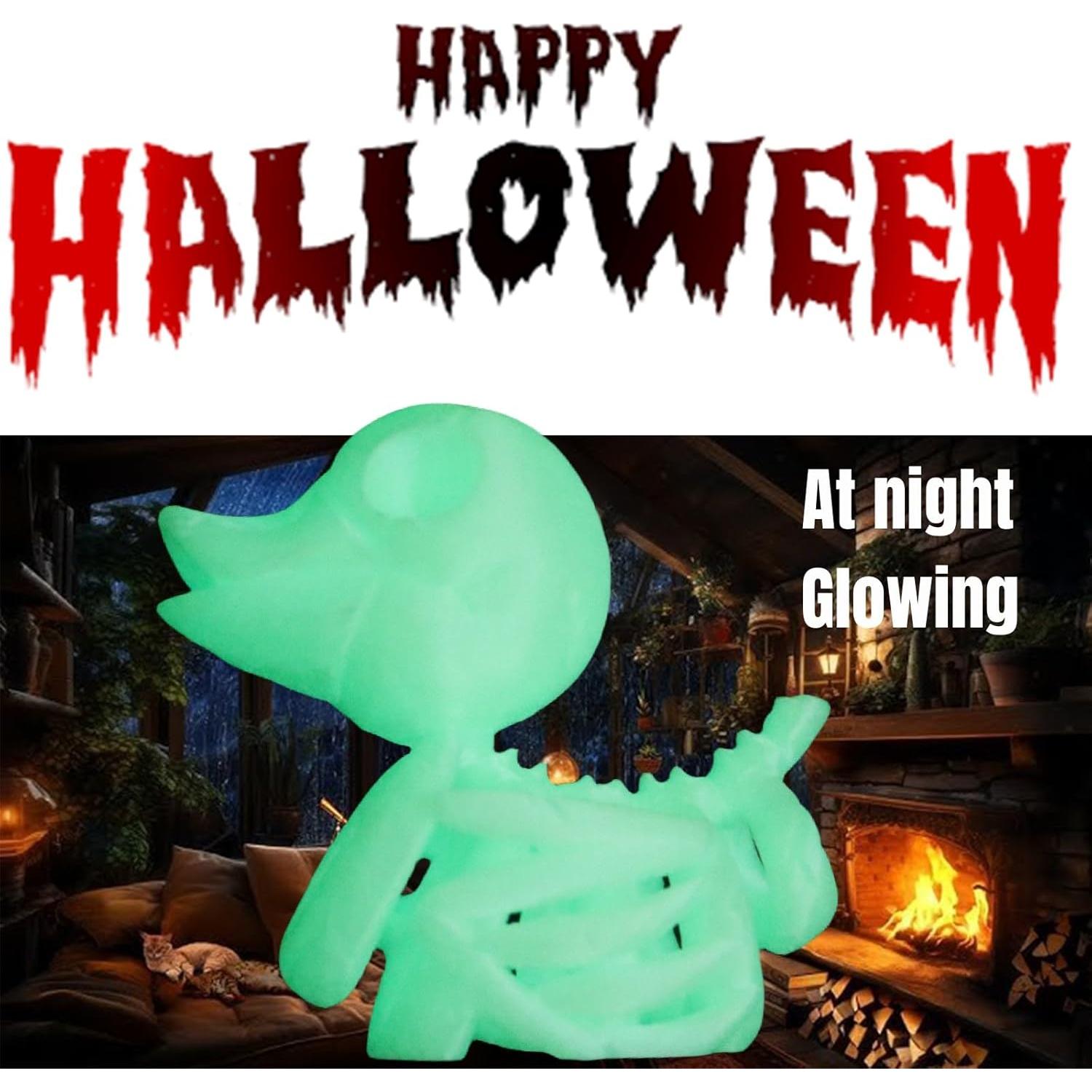 Decoración Halloween Pato Esqueleto Fluorescente TEYOUYI