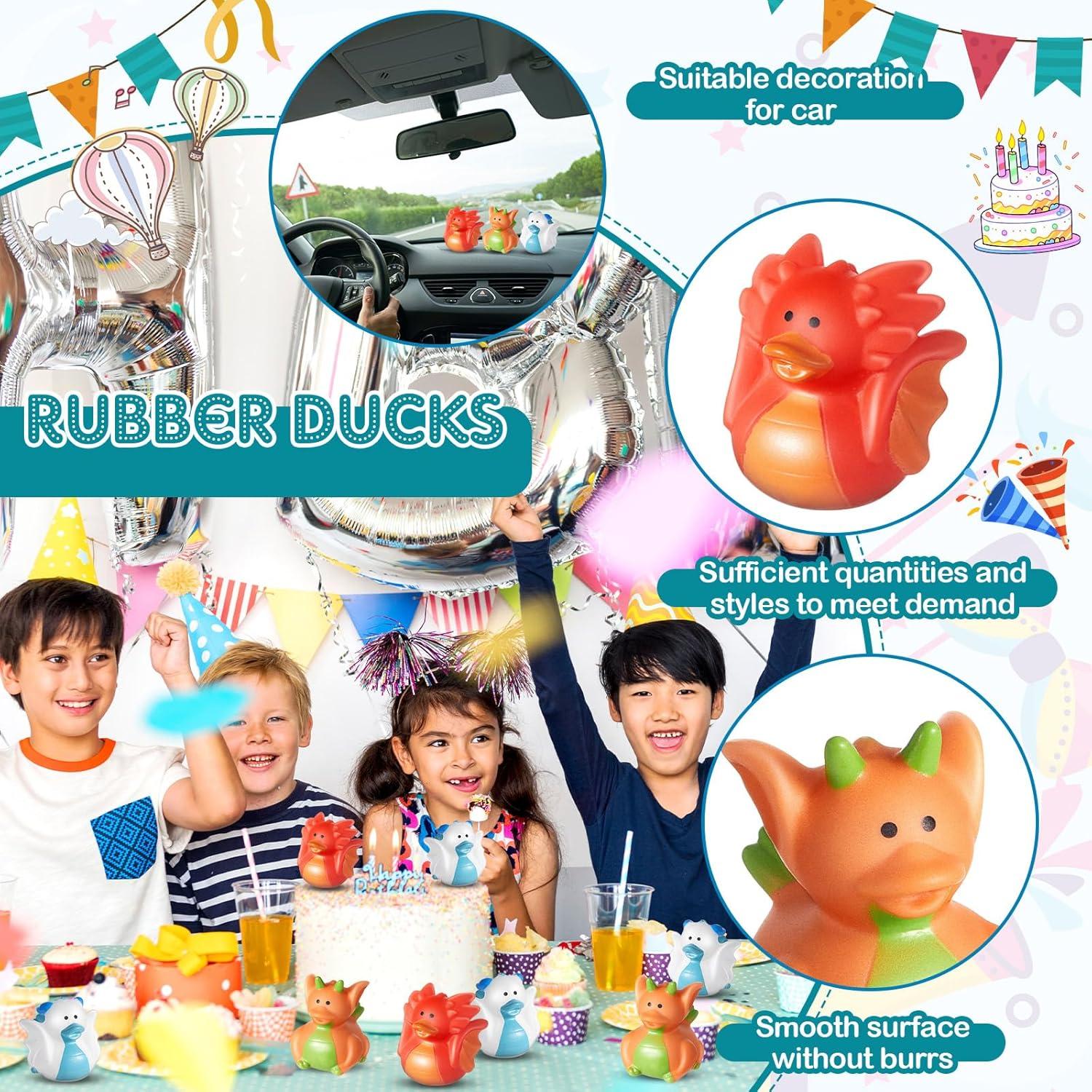 Patitos de Goma Dragón Deekin - 24 Piezas para Fiesta