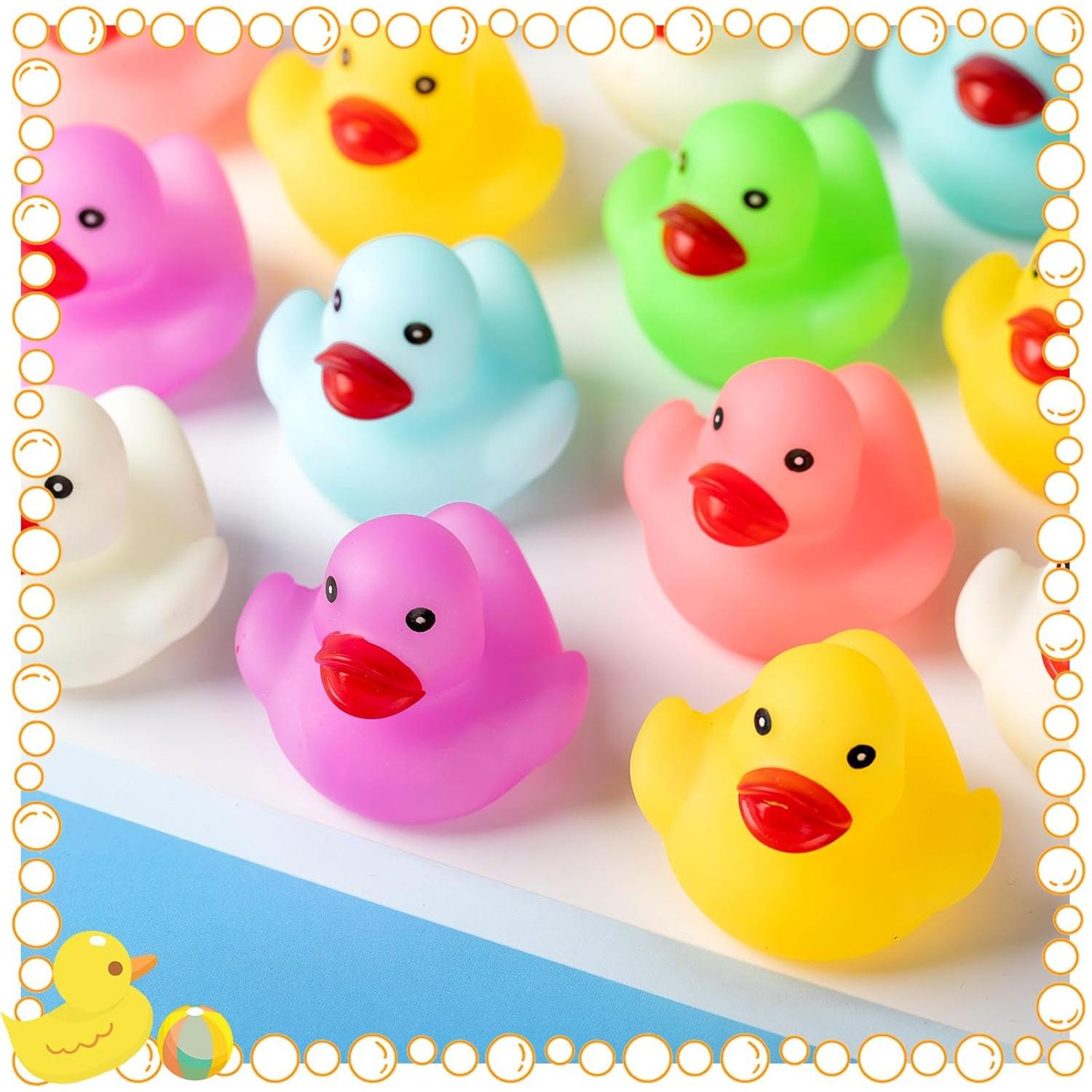 50 Patitos de Goma Luminiscentes Chitidr para Baño 13.97 cm