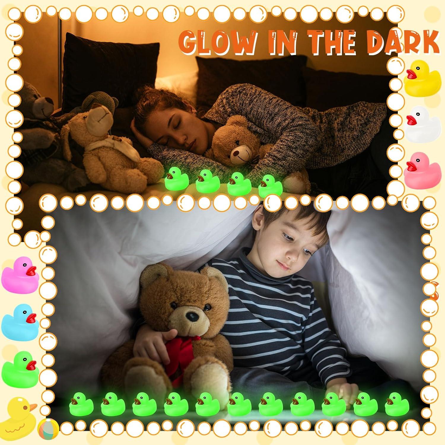 50 Patitos de Goma Luminiscentes Chitidr para Baño 13.97 cm