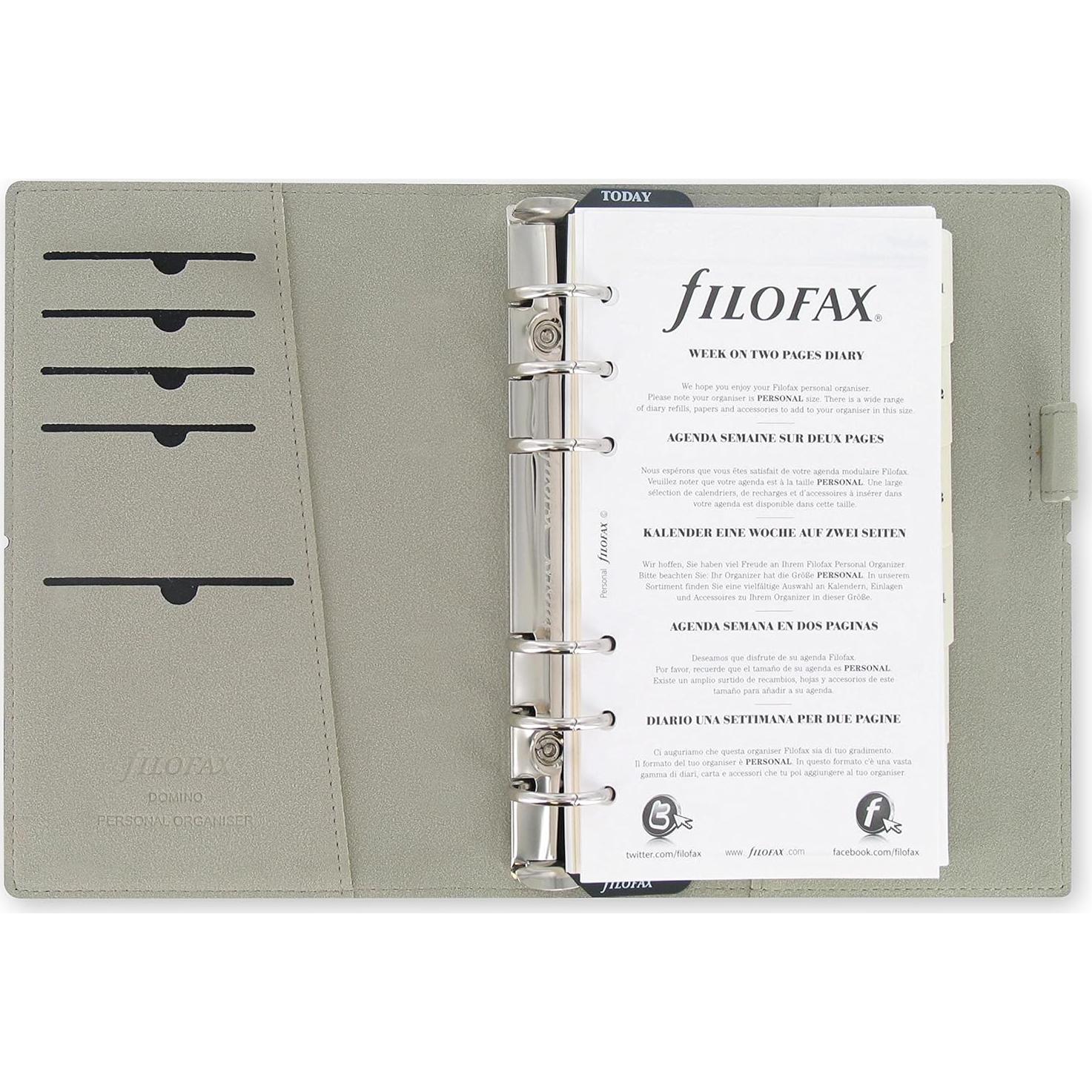 Organizador Personal Filofax Domino Negro 2025