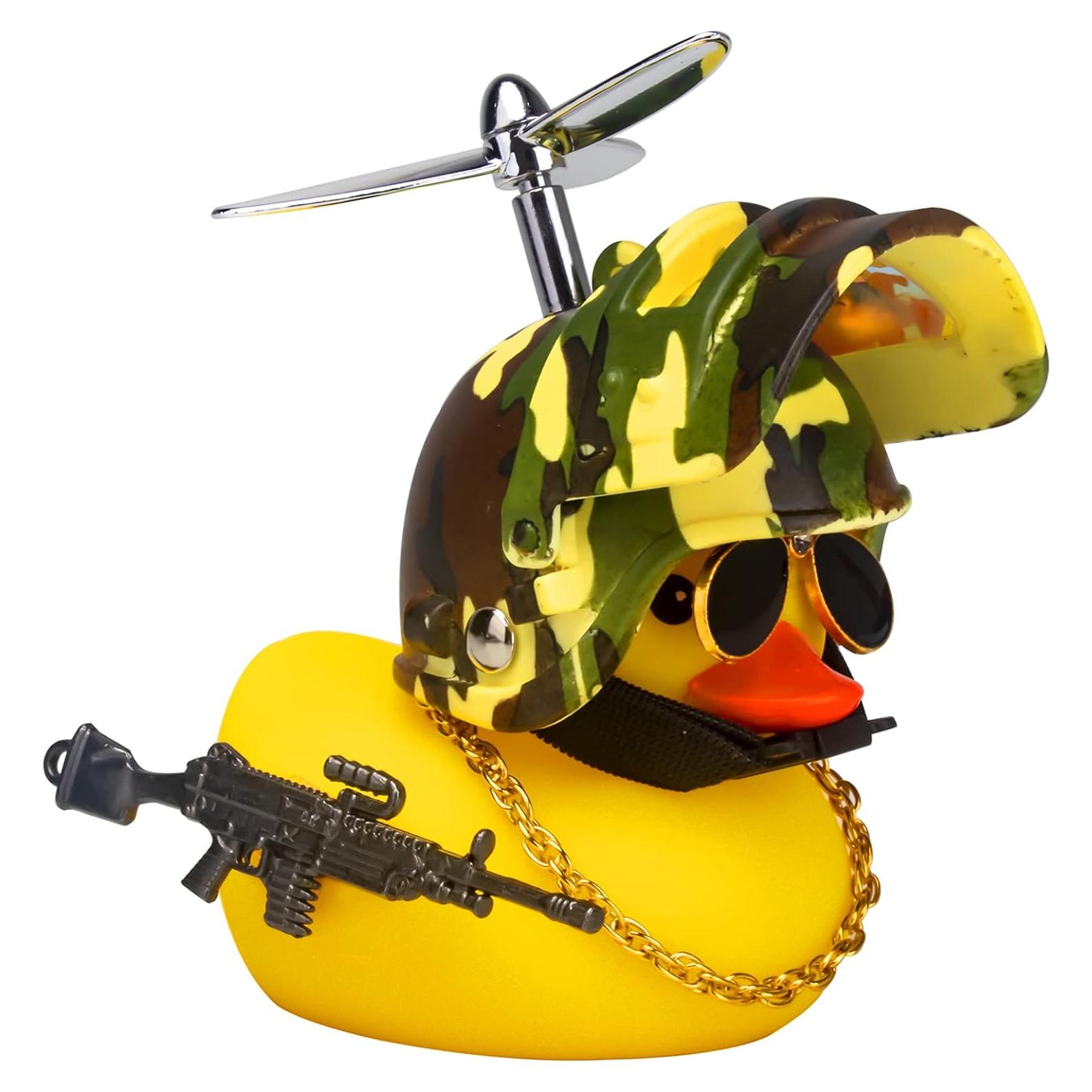 Ornamento de Coche Pato de Goma Amarillo Wonuu con Accesorios